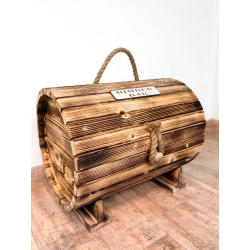 drewniana beczka prezentowa